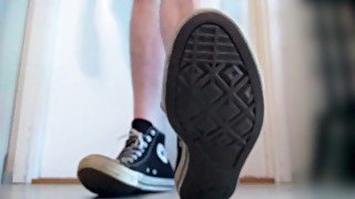 Shoe fetish: Cum on Converse Chucks after a long day