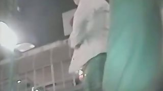 Nice phat legged girl in on this upskirt night video