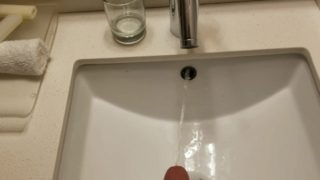 Pissing in the hotel sink