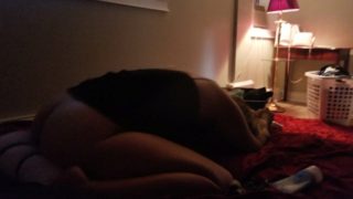 Cute amateur teen moans riding dildo