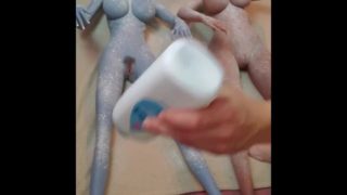 SexDolls getting a full body baby powder rub down (Behind the scenes)