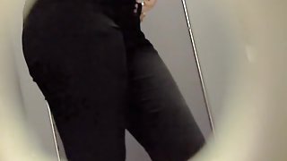 Pissing voyeur scenes of amateur soft butted female