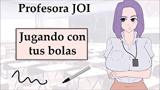 JOI profesora te masturba con unas cuerdas.