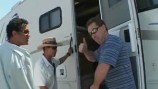 Milf picked up for bangvan orgy