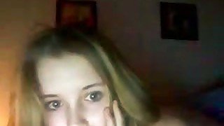 Cute angel fondling her pussy with fingers while on webcam with me