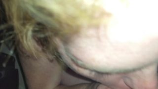 Wife sucks cock in the backseat