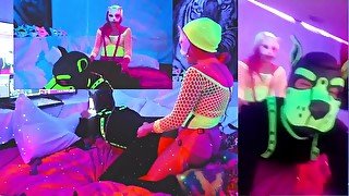 @SexyNeonKitty bent over Screwme-Doo