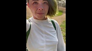 Walking to find a spot to sit and play 😘