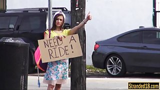 London Smith barely fucked and facialed by pervert stranger