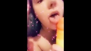 Tongue P¡erc¡ng D¡ldo §uck Teaze