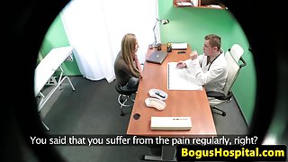 Real patient doggystyle fucked in doctors office