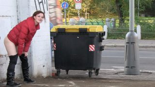 Teen Brunette Loves Public Pissing