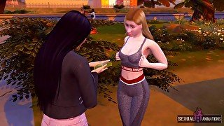 Paying Athlete to Have Lesbian Sex in Public - Sexual Hot Animations