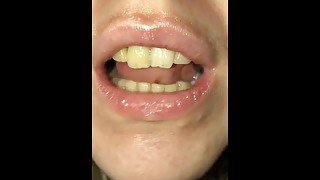 Pretty giantess Vore fetish  Mouth fetish