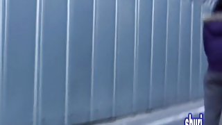 Stirring sharking scene of hot nerdy chick being completely exposed