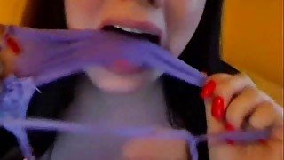 Chubby Slut Panty Stuffing Panty Fetish With Dirty Talk On Webcam