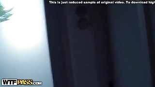 Excited lovers film fucking at home