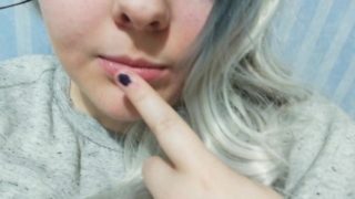 babe fucks self while talking about fantasies