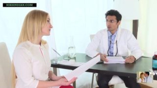 Indian doctor impregnates blonde patient as she begs for sperms in her pussy