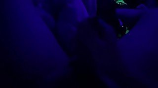Jerking Off with the black light on