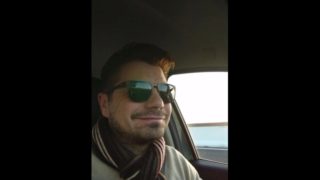 The Venetian is driving in the highway 01