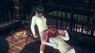 Red Head Lesbian School Girl Licking Friend Pussy
