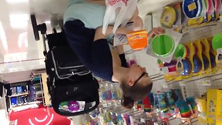 Nice MILF upskirt and downblouse