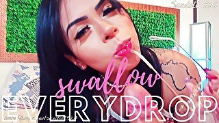ELA ENGOLE CADA GOTA DE ESPERMA NO BOQUETE POV