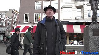 Real euro slut rides cock