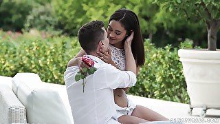 Spanish babe Ginebra Bellucci takes a dick in her tight anal hole