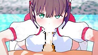 【月曜日のたわわ アイちゃん4】アイちゃん4がフェラチオで搾り取ってくれるだけ