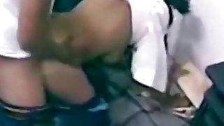 Corrupt cops have sex with a convict in the office