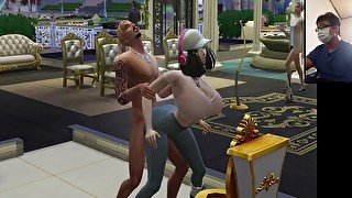 The Sims 4:Intense sex with big stars