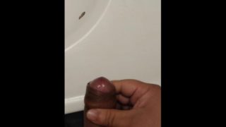 Cum shot bathroom