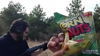 Stupid Spicy Flavored Shotgun Shells Video - Corn Nuts Bust a Nut