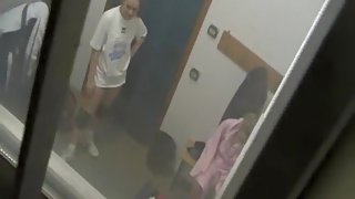 Window voyeur erotic scenes of amateur in the lingerie