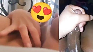 Horny Redbone Ebony Rubs Pussy to BBC