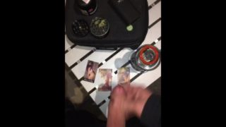 Jerked off to some stripper chicks, then Big Cumshot into wife’s Glass Bong