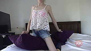 Pillow Humping Massage Turns into Grind Dance