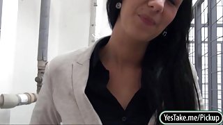 Pretty Czech girl Terra Sweet fucked by stranger for money