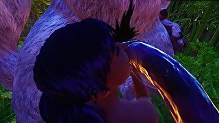 Furry Blowjob POV  Blowjob for a forest monster  Wild Life