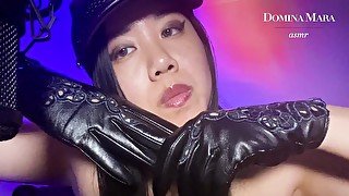 Dominatrix Mara's Leather Glove Collection ASMR