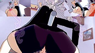 【ホロライブ獅白ぼたん（私服）】獅白ぼたん（私服）騎乗位で突くだけ