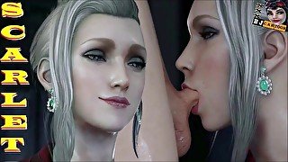 FINAL FANTASY BLOWJOB Cum Swallow, Scarlet Finishes fellatio cartoon blowjobs 3D POV oralsex cumshot