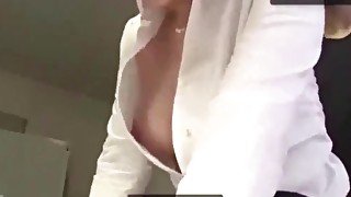 Beauty office girl and lucky plumber