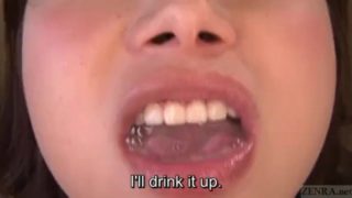 Subtitled Japanese AV star Tsubaki Katou gokkun party