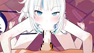 【ホロライブ GawrGra】GawrGraがフェラチオで搾り取ってくれるだけ