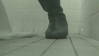 Russian voyeur wc scenes with one hairy pussy flash