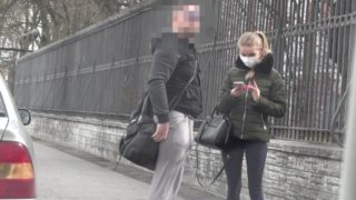 Bulge dick flash on street \ public flashing