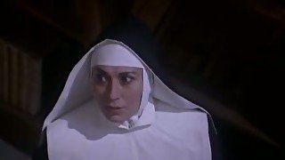 Cute cloistress shows off her juicy tits and gets fucked